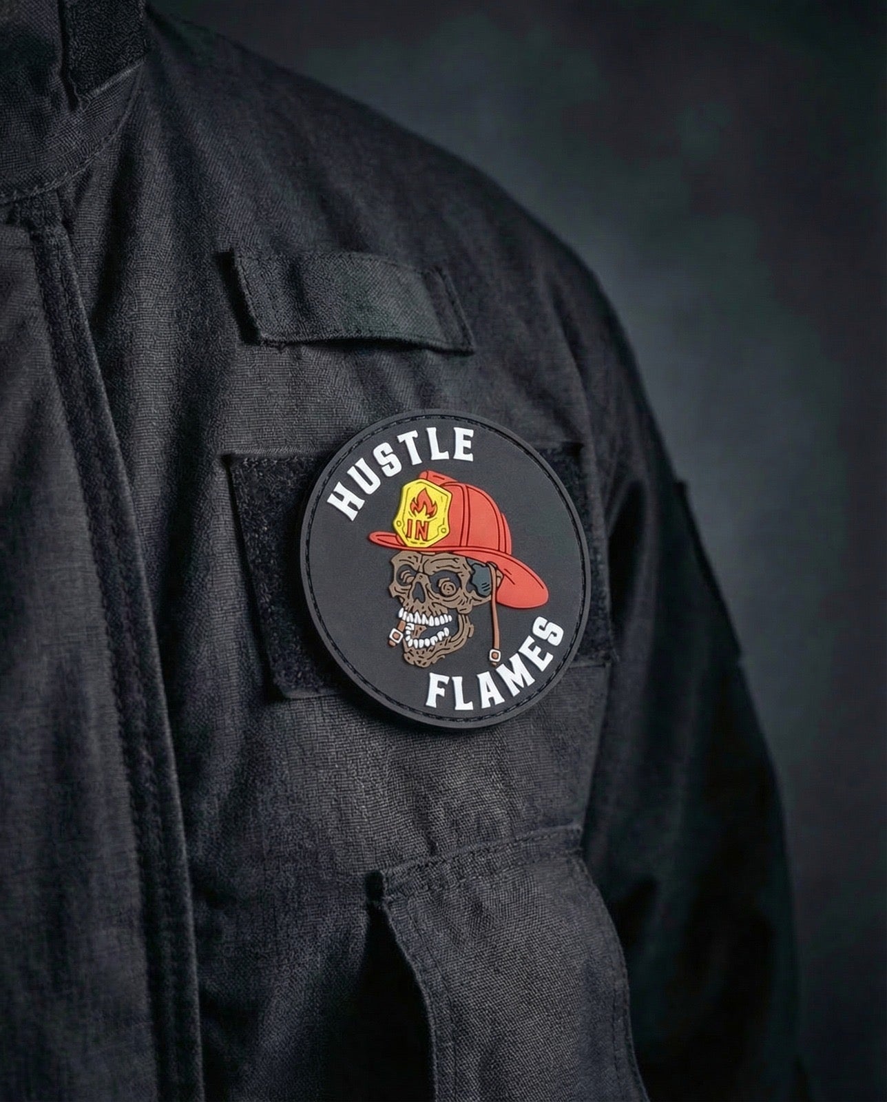 Hustle in Flames Patch 2D Rubber