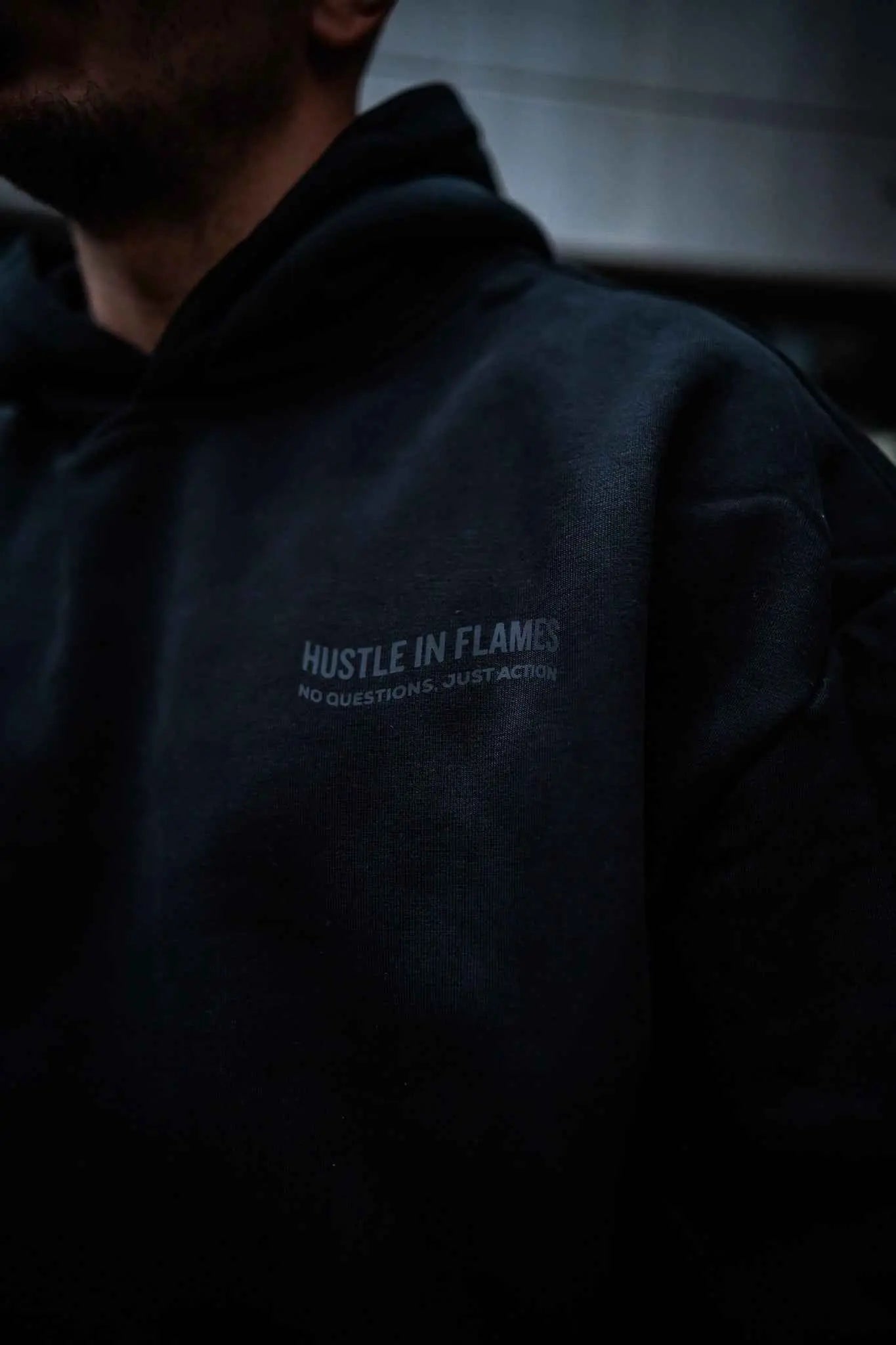 No Questions- Just Action Heavy Hoodie