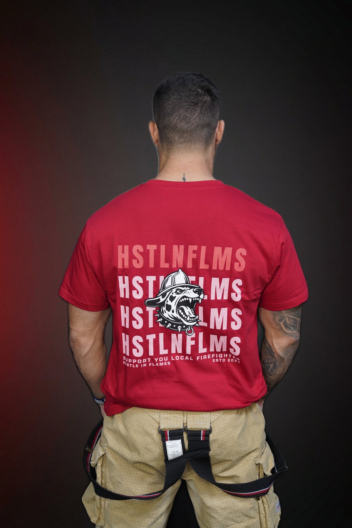 Support Firefighter Shirt Fire Red