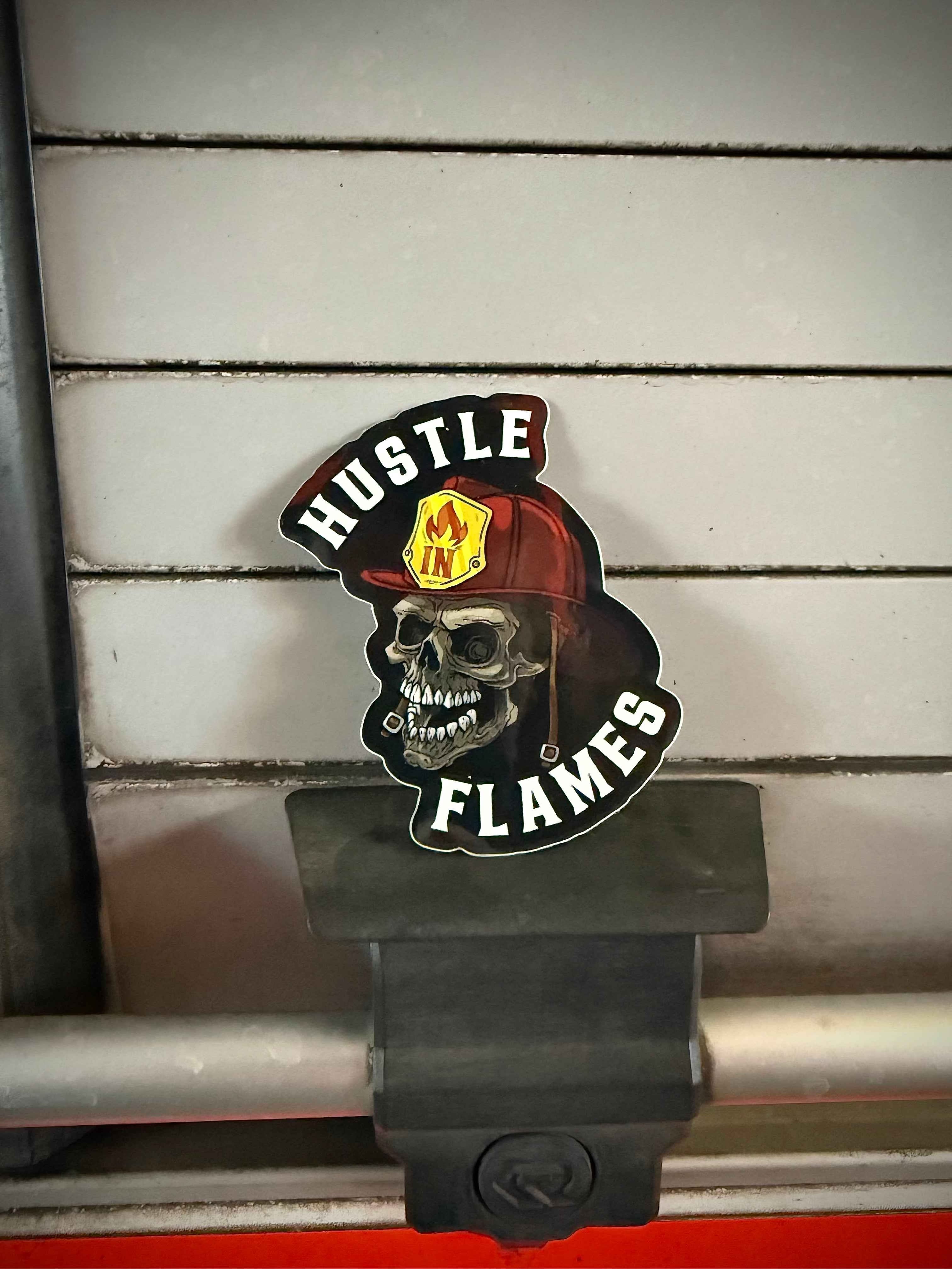 Hustle in Flames Sticker