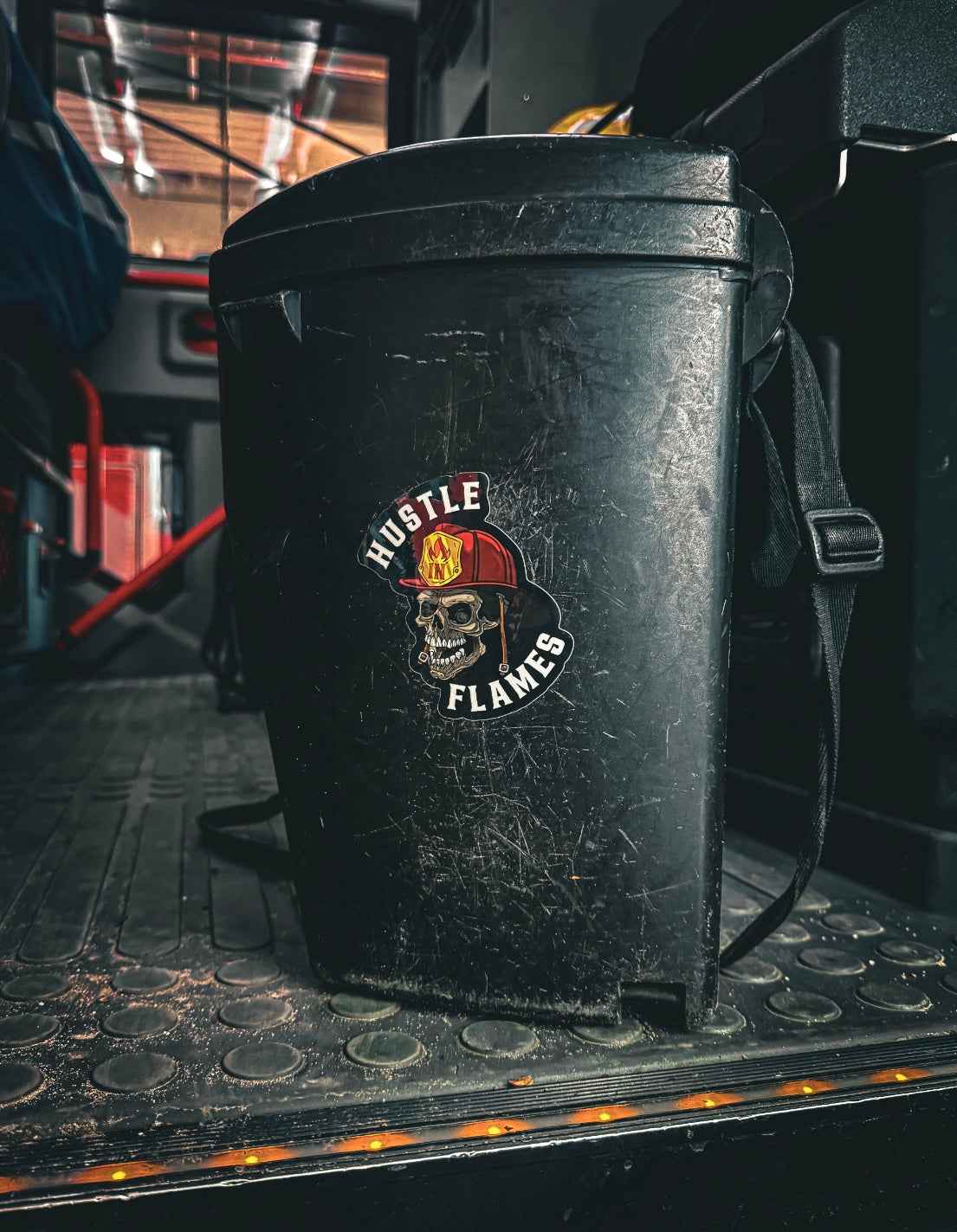 Hustle in Flames Sticker