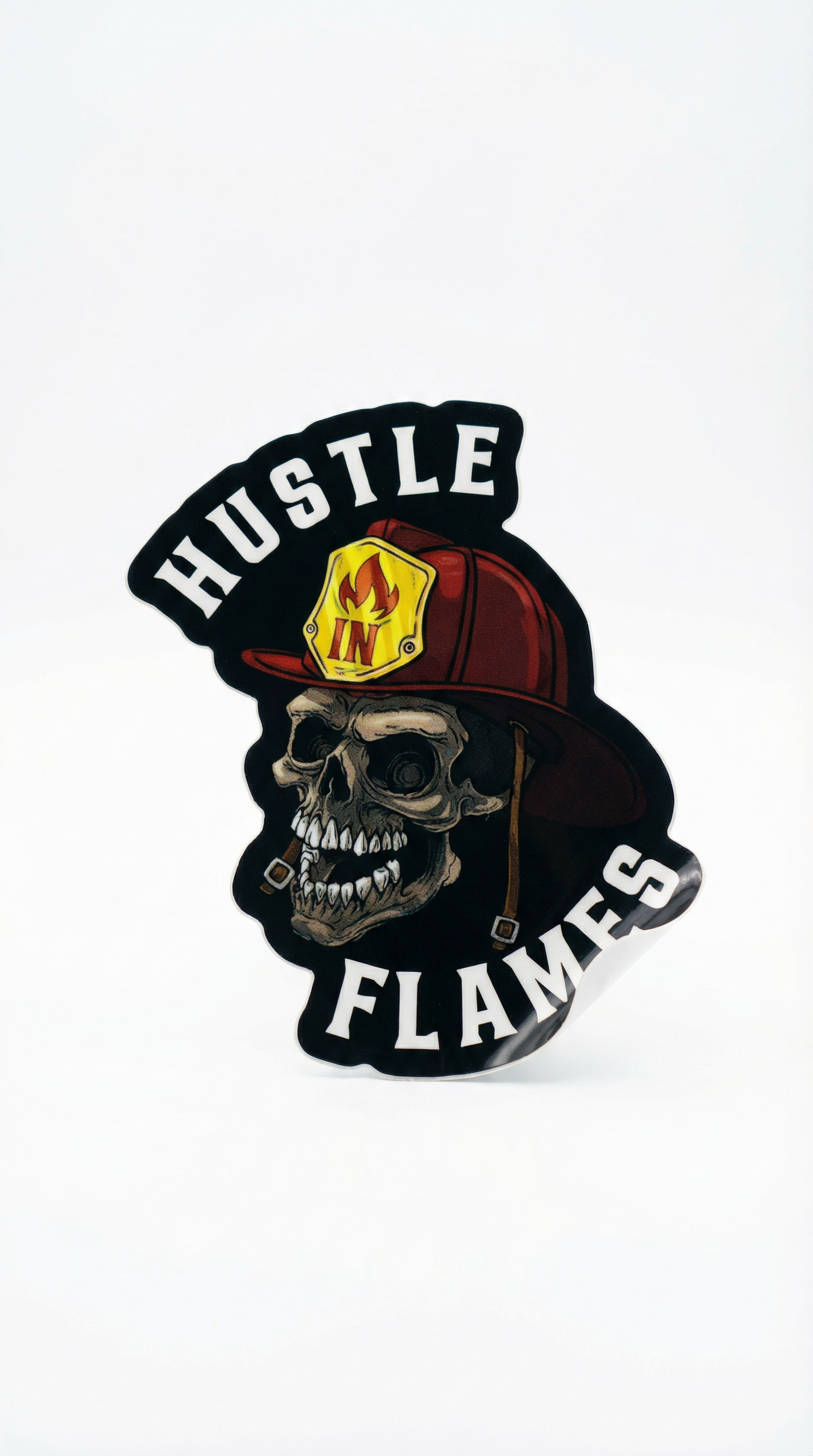 Hustle in Flames Sticker