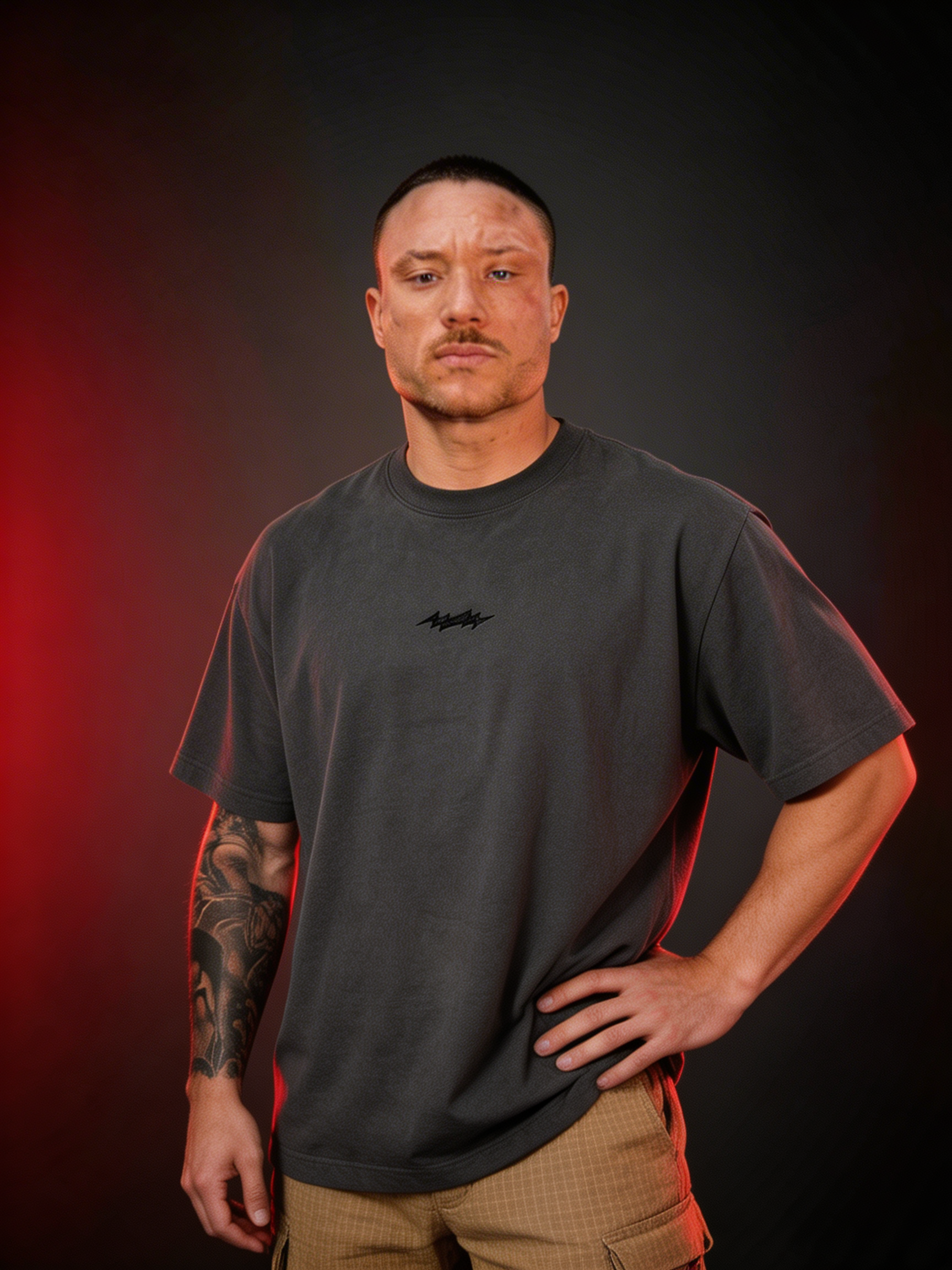 Oversize Blitz Stick Shirt Anthracite