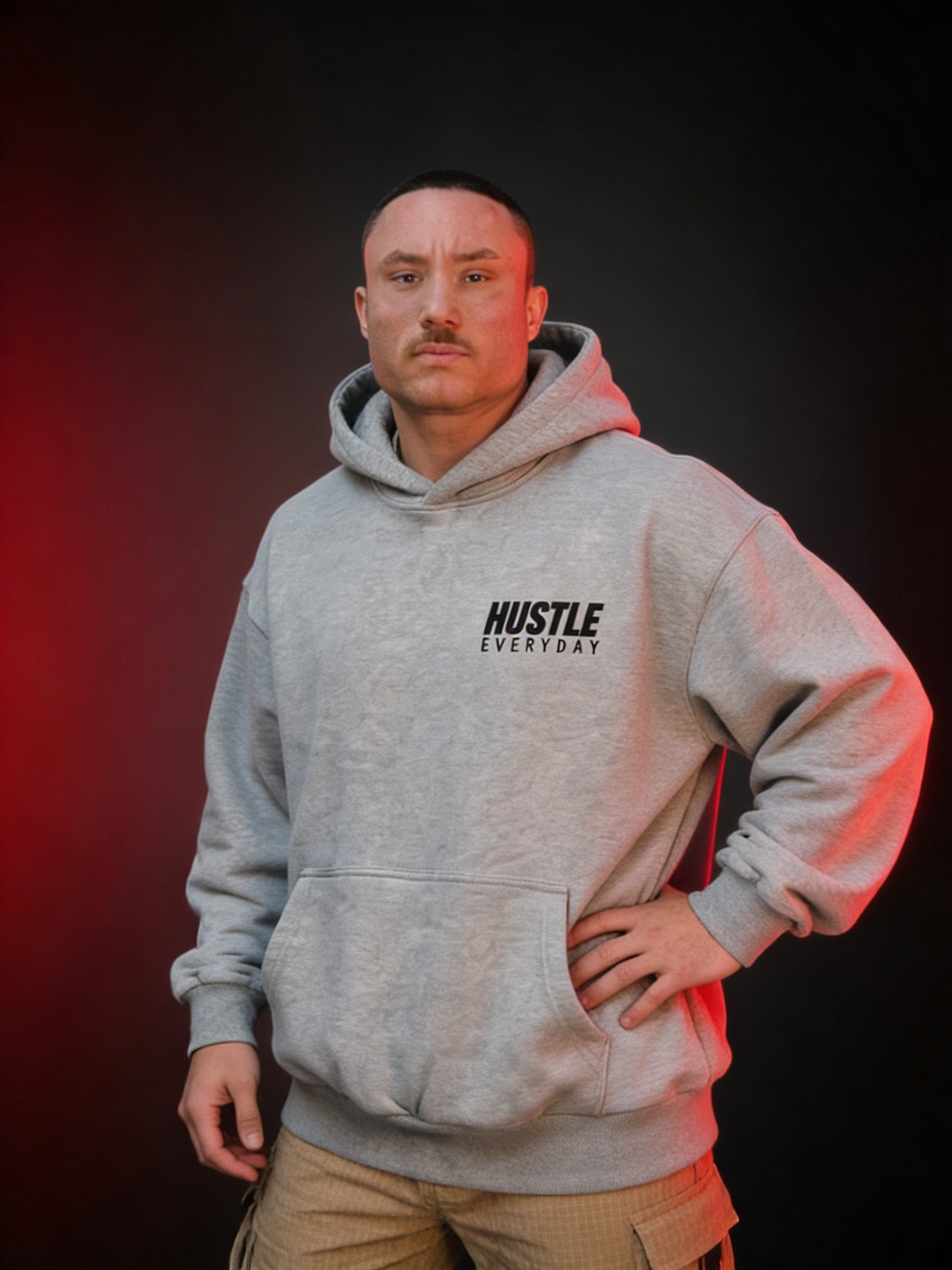 Auge Heavy Hoodie Grau