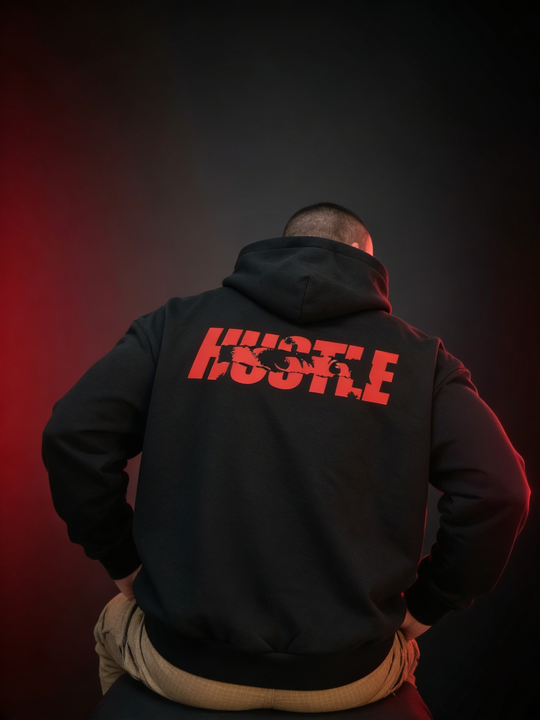 Auge Heavy Hoodie Schwarz