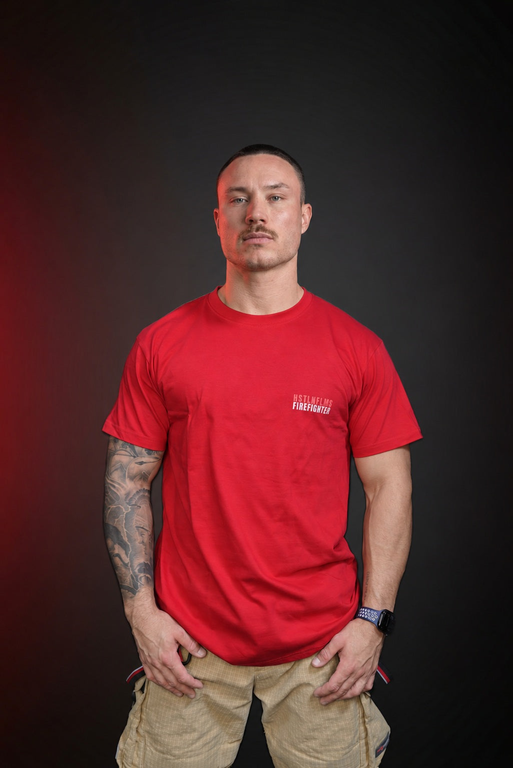 Support Firefighter Shirt Fire Red