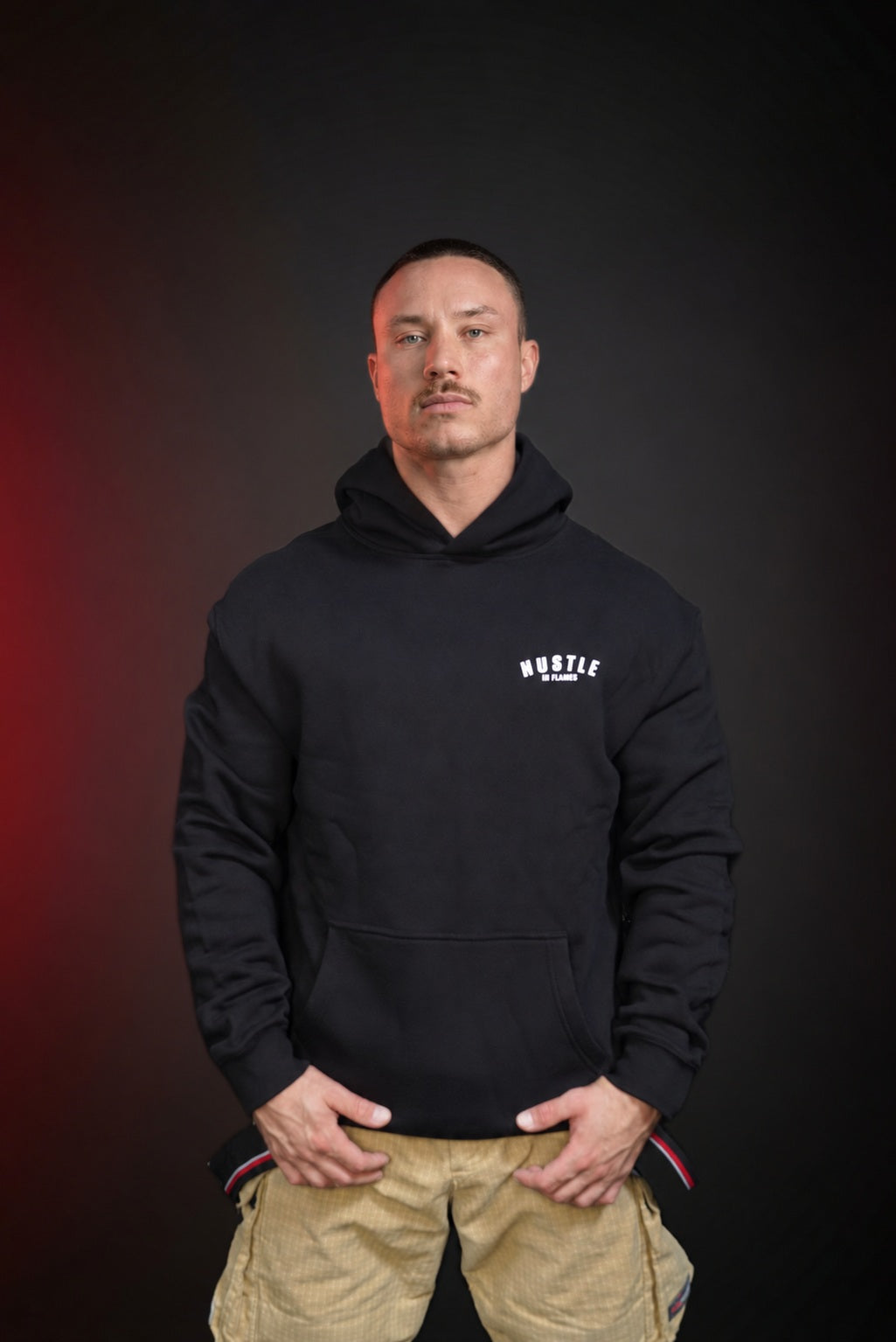 Relax Crew Hoodie Black – Joey – Vorderansicht