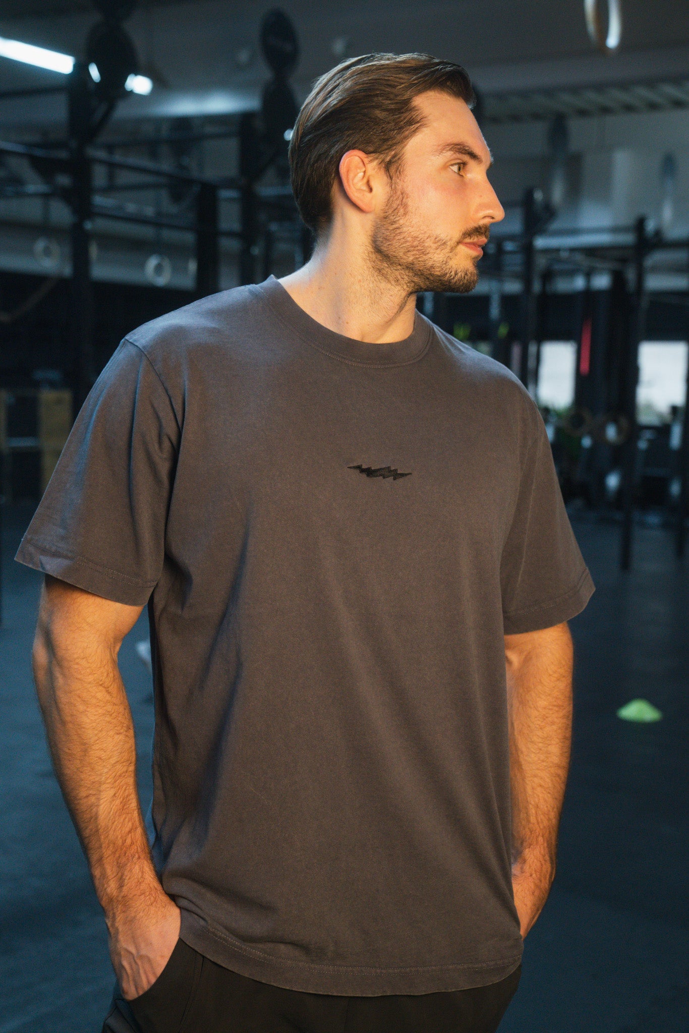 Oversize Blitz Stick Shirt Anthracite