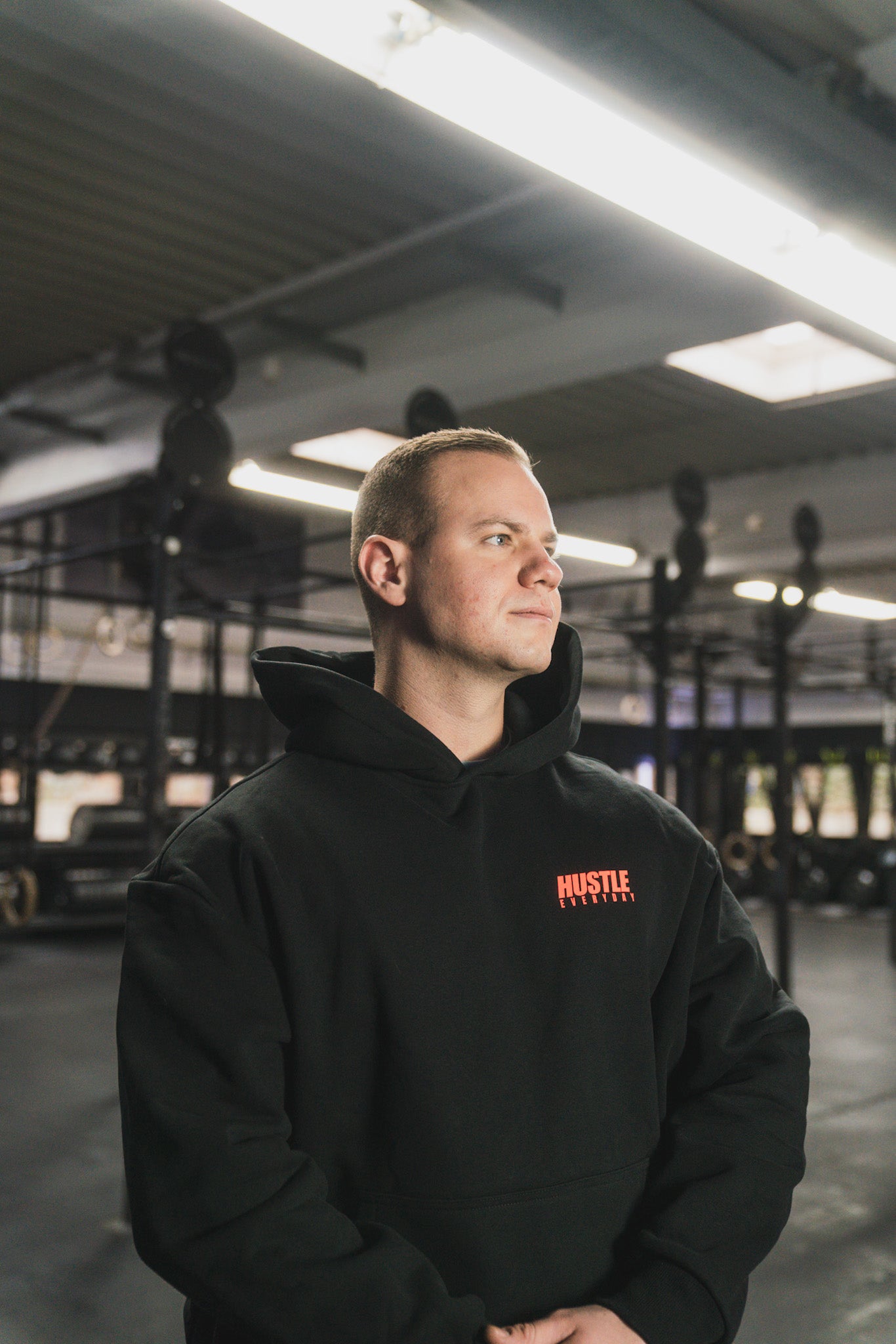 Auge Heavy Hoodie Schwarz