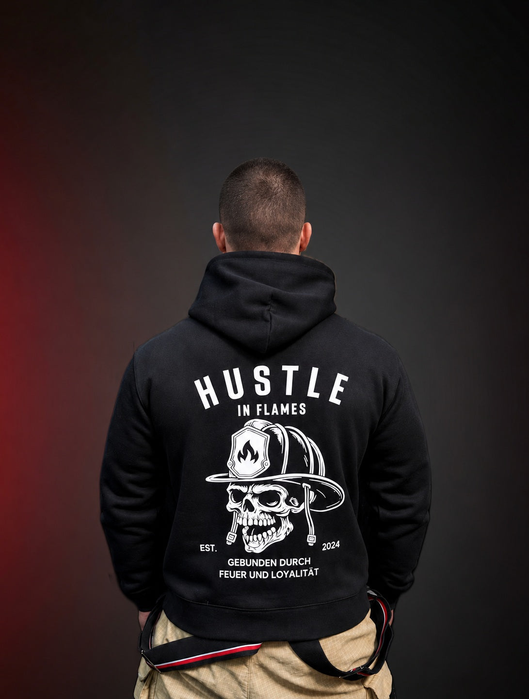 Relax Crew Hoodie Black – Joey – Rückansicht