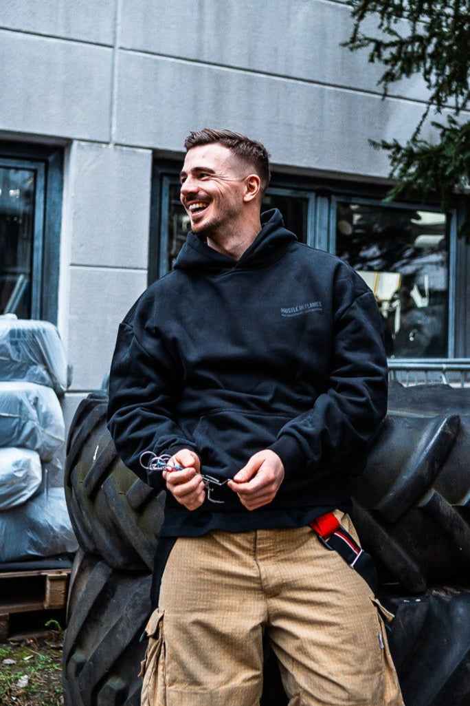 No Questions- Just Action Heavy Hoodie