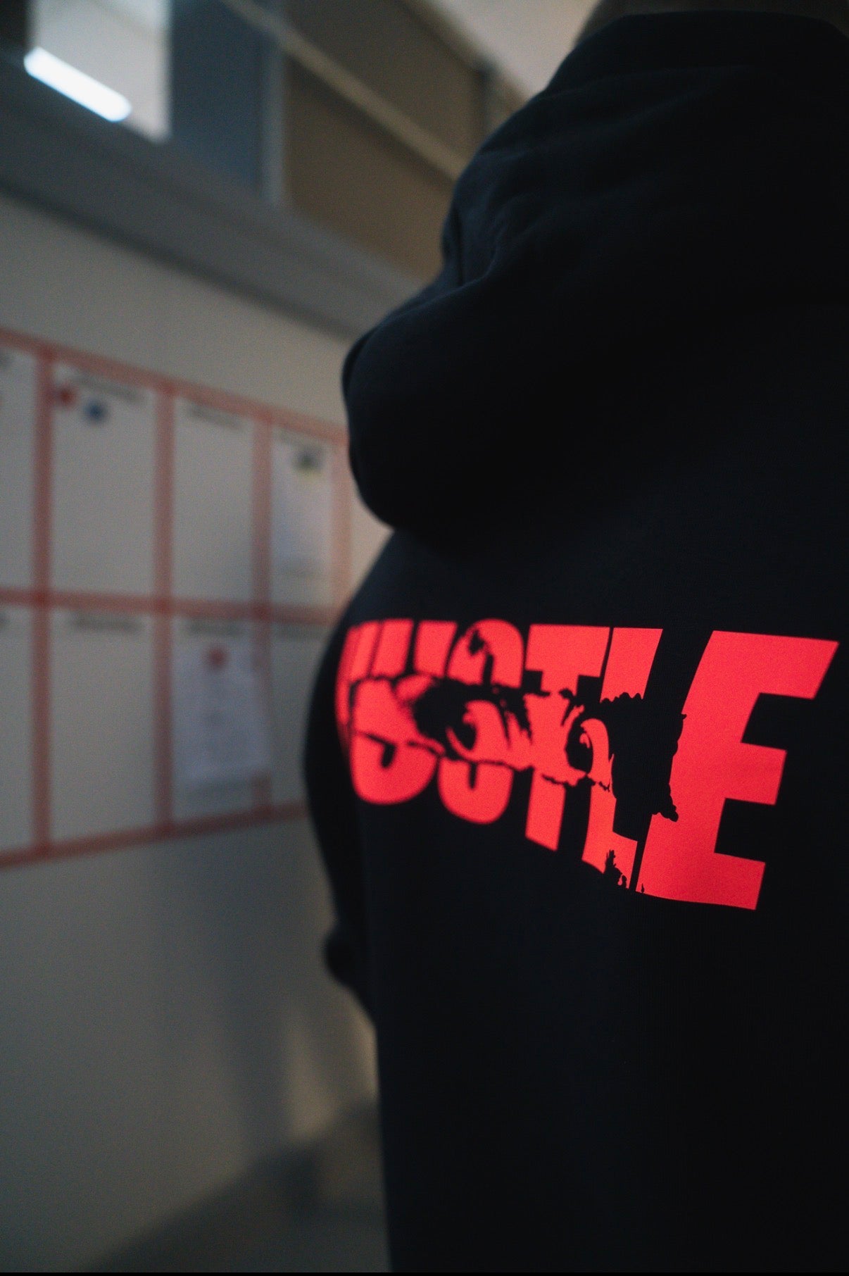 Auge Heavy Hoodie Schwarz