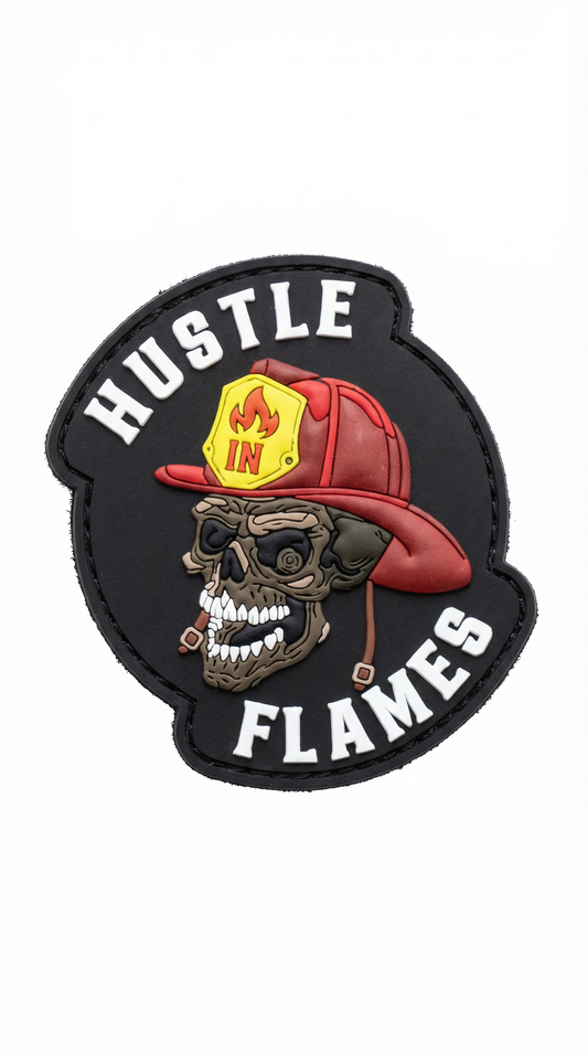 Hustle in Flames Patch 3D Rubber