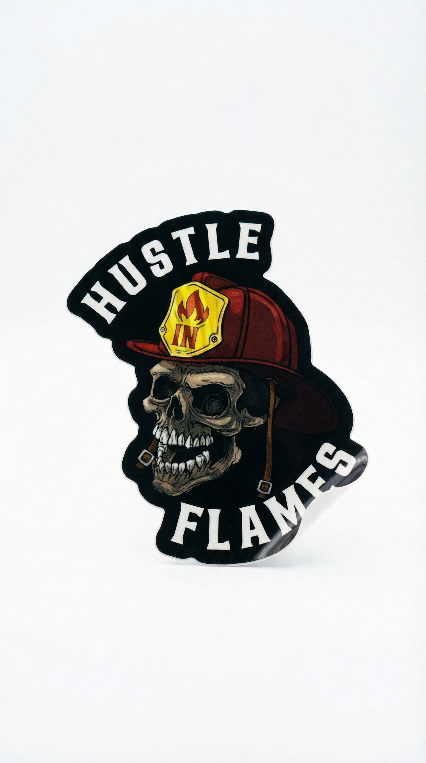 Hustle in Flames Sticker