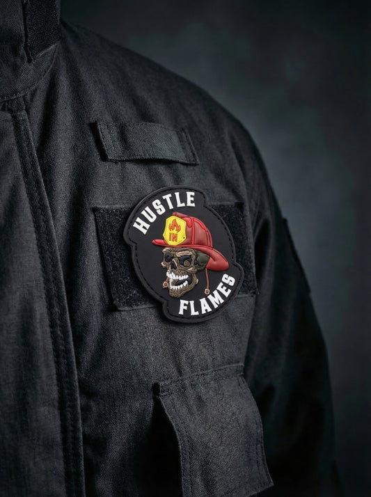 Hustle in Flames Patch 2D Rubber