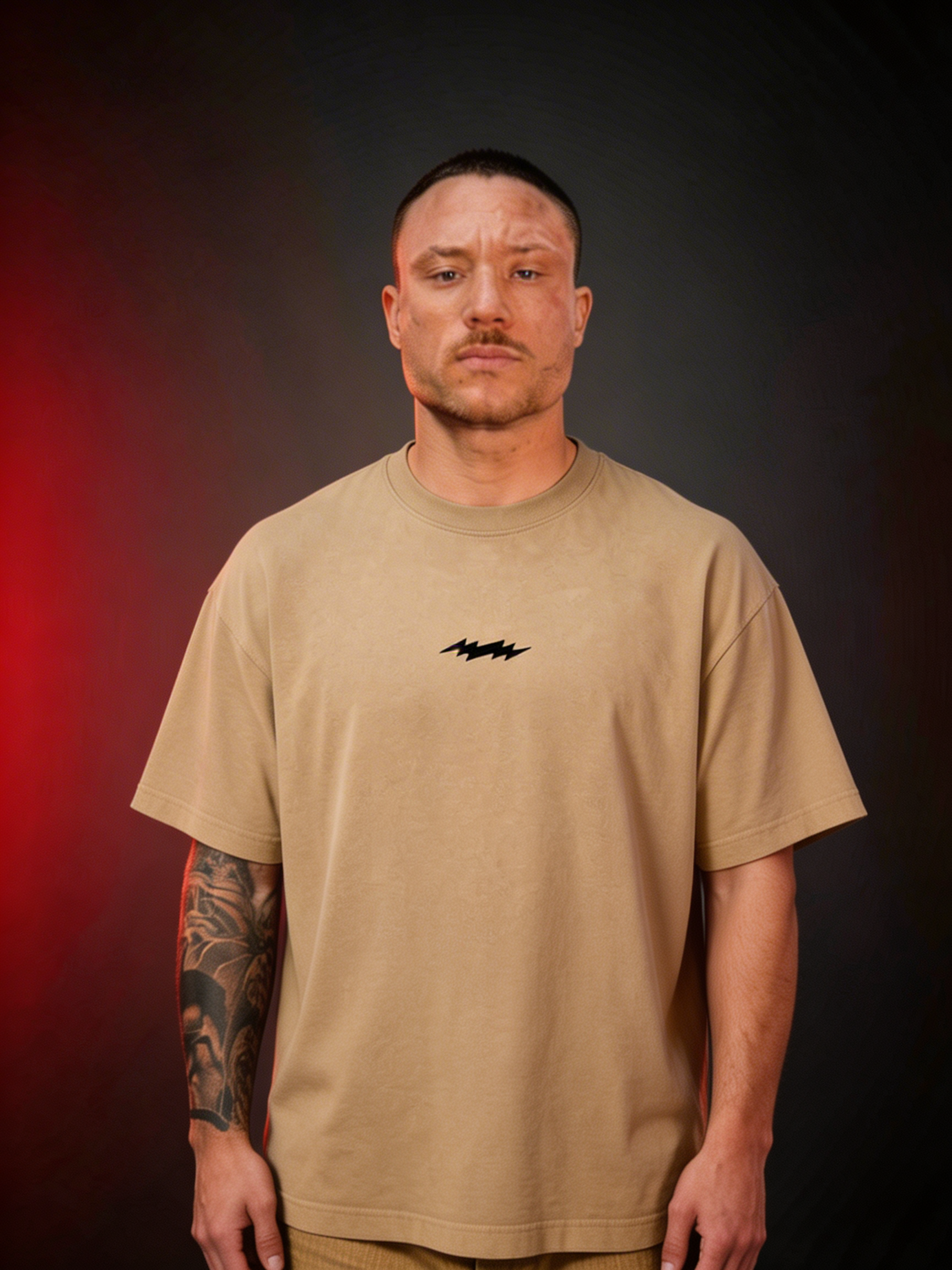 Oversize Blitz Stick Shirt Beige