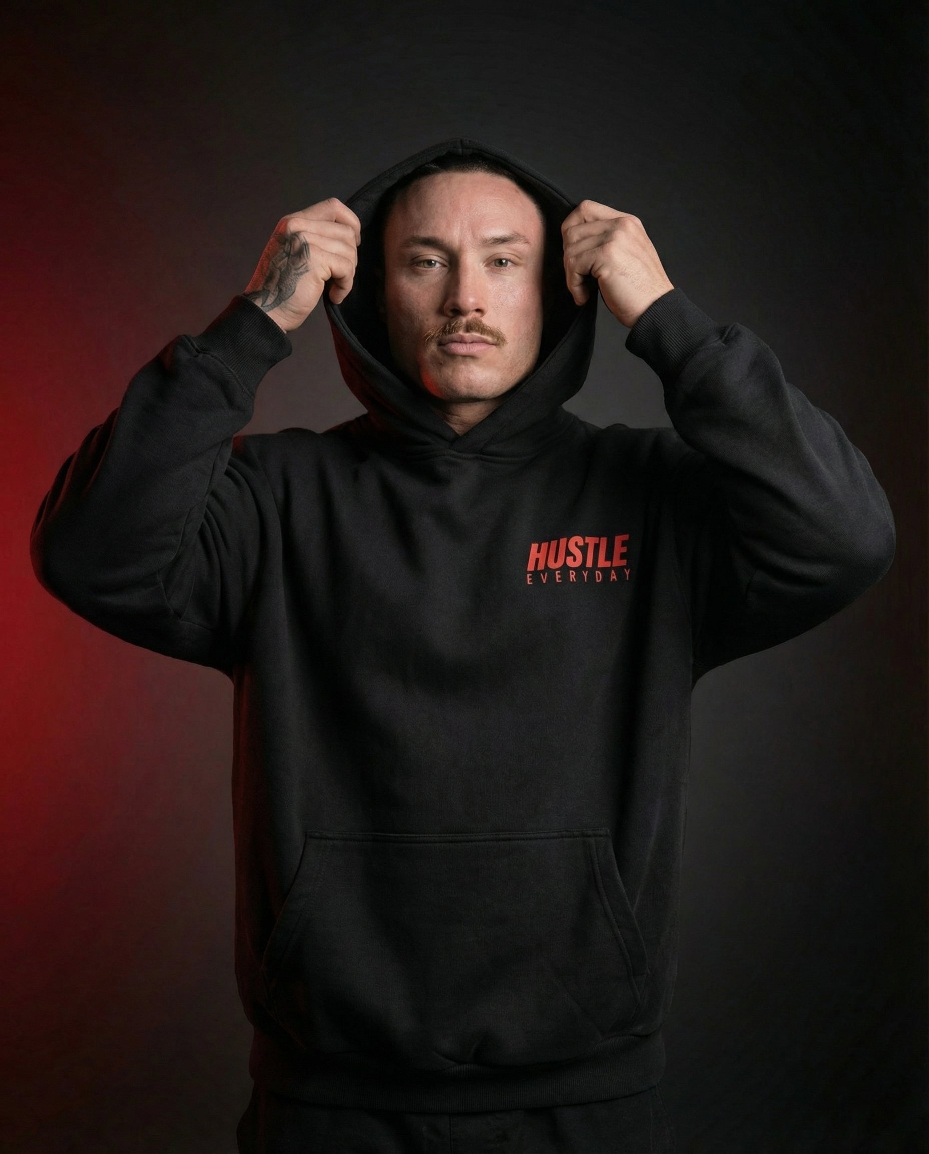 Auge Heavy Hoodie Schwarz