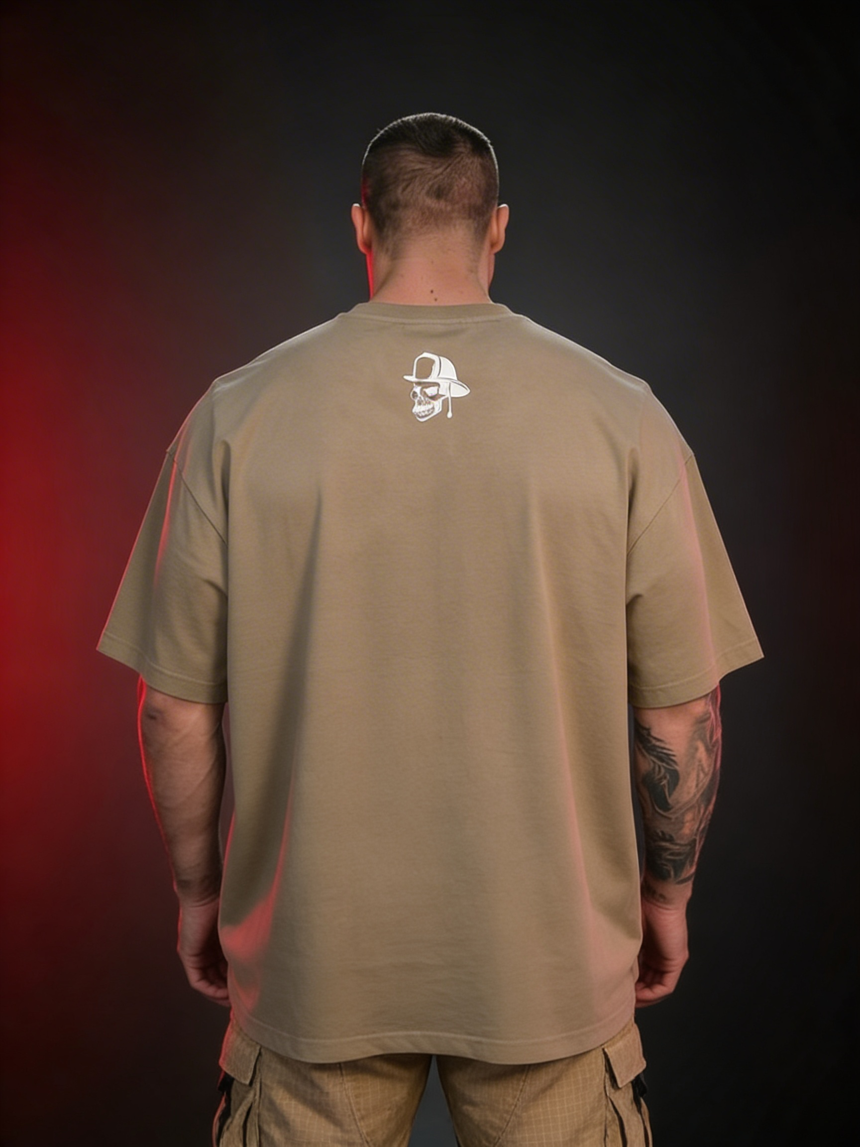 Oversize Blitz Stick Shirt Beige