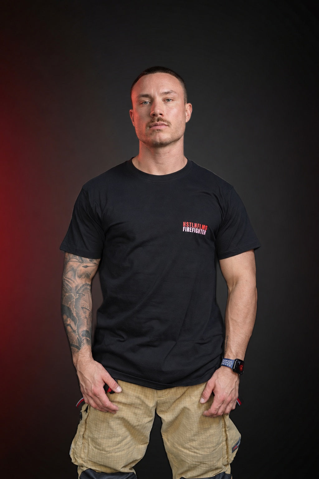 Support Firefighter Shirt Black